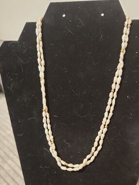 Vintage Imperial Pearl Syndicate 14K Gold 2 Strand Rice Pearl Necklace IPS